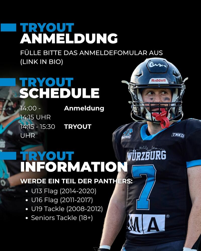 Werde ein Panther – Tryout am 25. Oktober 2026