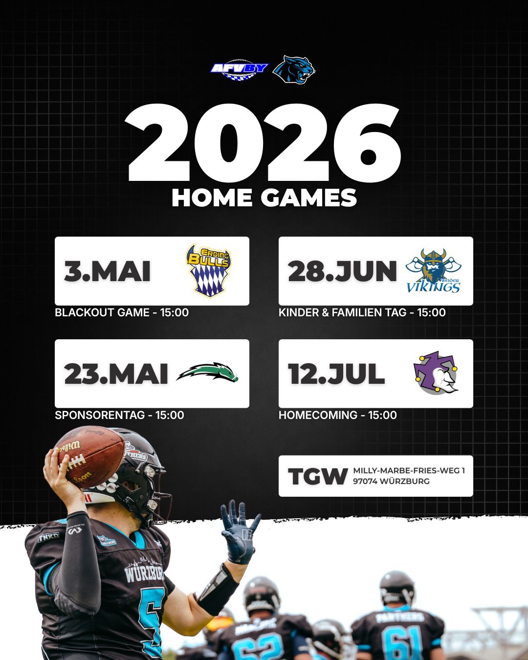 2026 Home Schedule is Set 🐈‍⬛